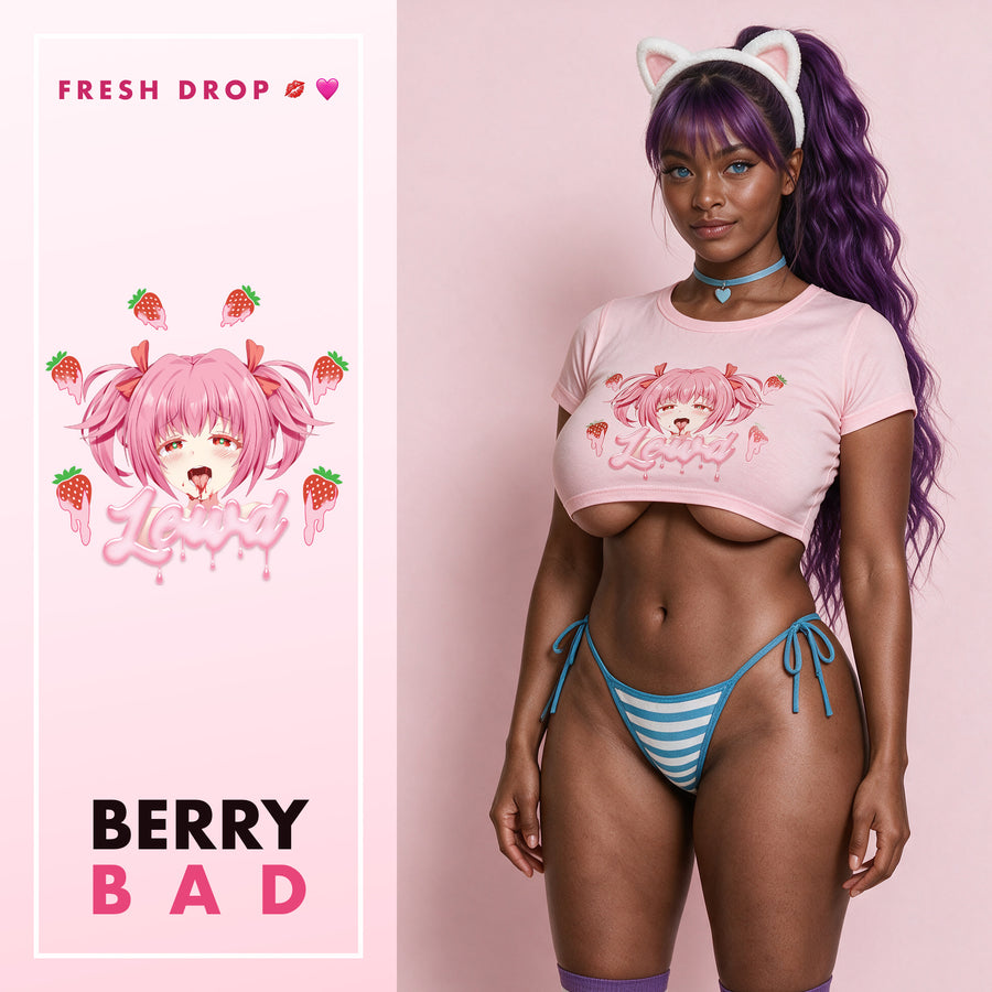 Strawberry Girl Pink Crop Top, master thumbnail