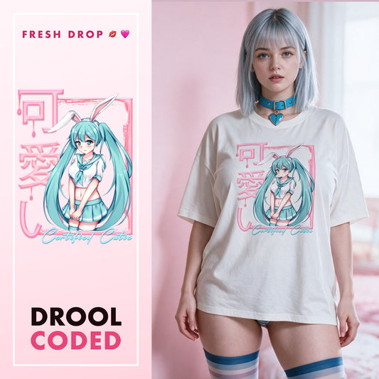Bunnygirl Oversized Shirt, master thumbnail — DROOL CODED