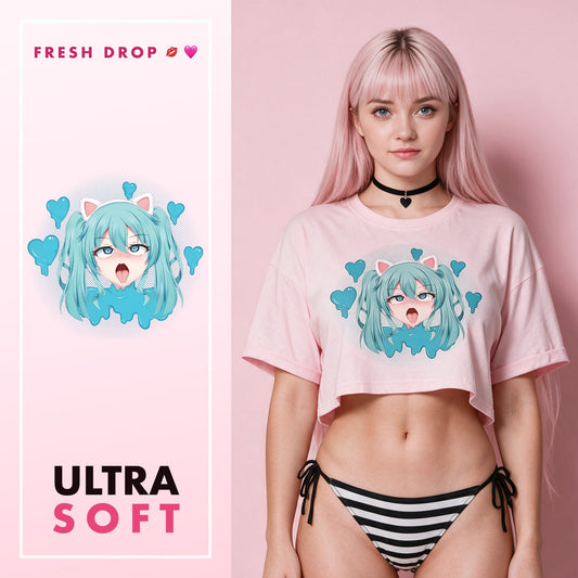 VSCO Catgirl Pink Crop Top, master thumbnail