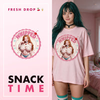 Whipped Pink Oversized Shirt — Whipped Collection by LewdFashion, Hime whipped cream cherry badge