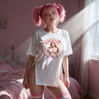 Whipped Side Peek Top on Momo — whipped cream anime print side peek top, look 6