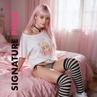 Yandere Crashout White Oversized Shirt — Signature Piece