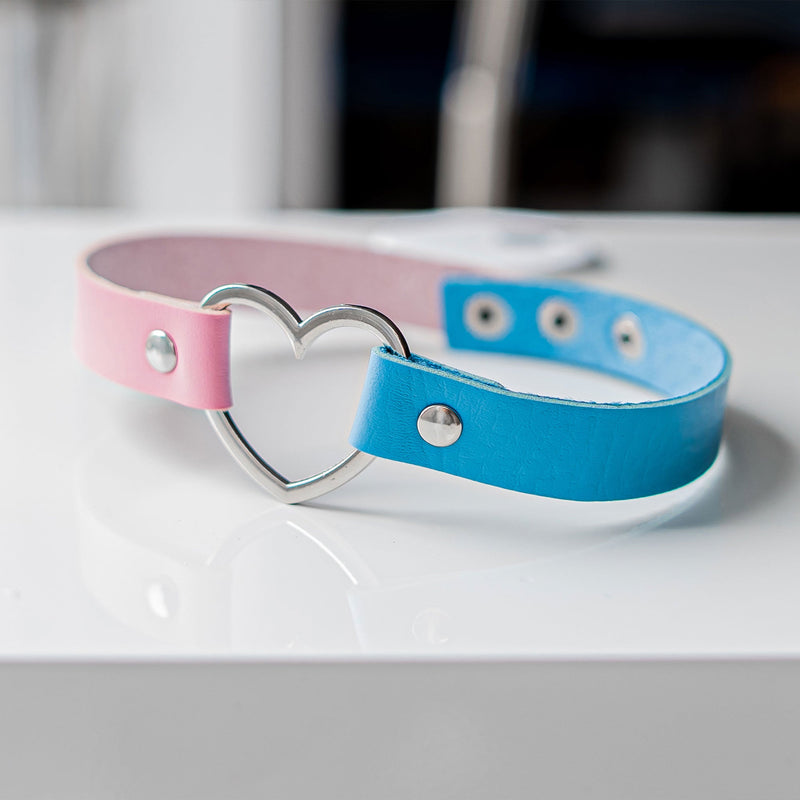 Colorful Heart Choker | Kawaii Egirl Necklace Statement Piece
