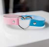 Colorful Heart-Shaped Choker Collar by Lewd Fashion