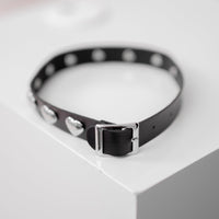 Black Heart-Shaped Choker Necklace by Lewd Fashion