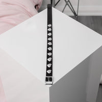 Black Heart-Shaped Choker Necklace by Lewd Fashion