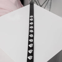 Black Heart-Shaped Choker Necklace by Lewd Fashion