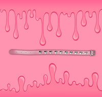 Pink Heart-Shaped Choker Necklace by Lewd Fashion