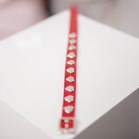 Red Heart-Shaped Choker Necklace by Lewd Fashion