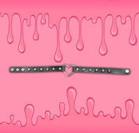 Black Spiked Heart-Shaped Choker Collar by Lewd Fashion