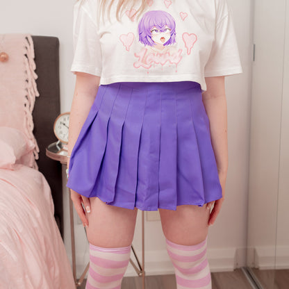 Purple Mini Skirt by Lewd Fashion