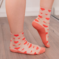 Heart-Shaped Pattern Nylon Socks by Lewd Fashion