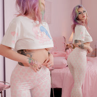 White Kawaii Leggings - Lewd Fashion