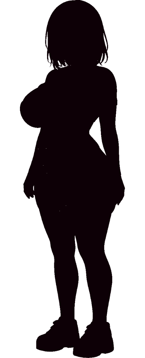 Sora in silhouette wearing the Sweetheart alternate outfit