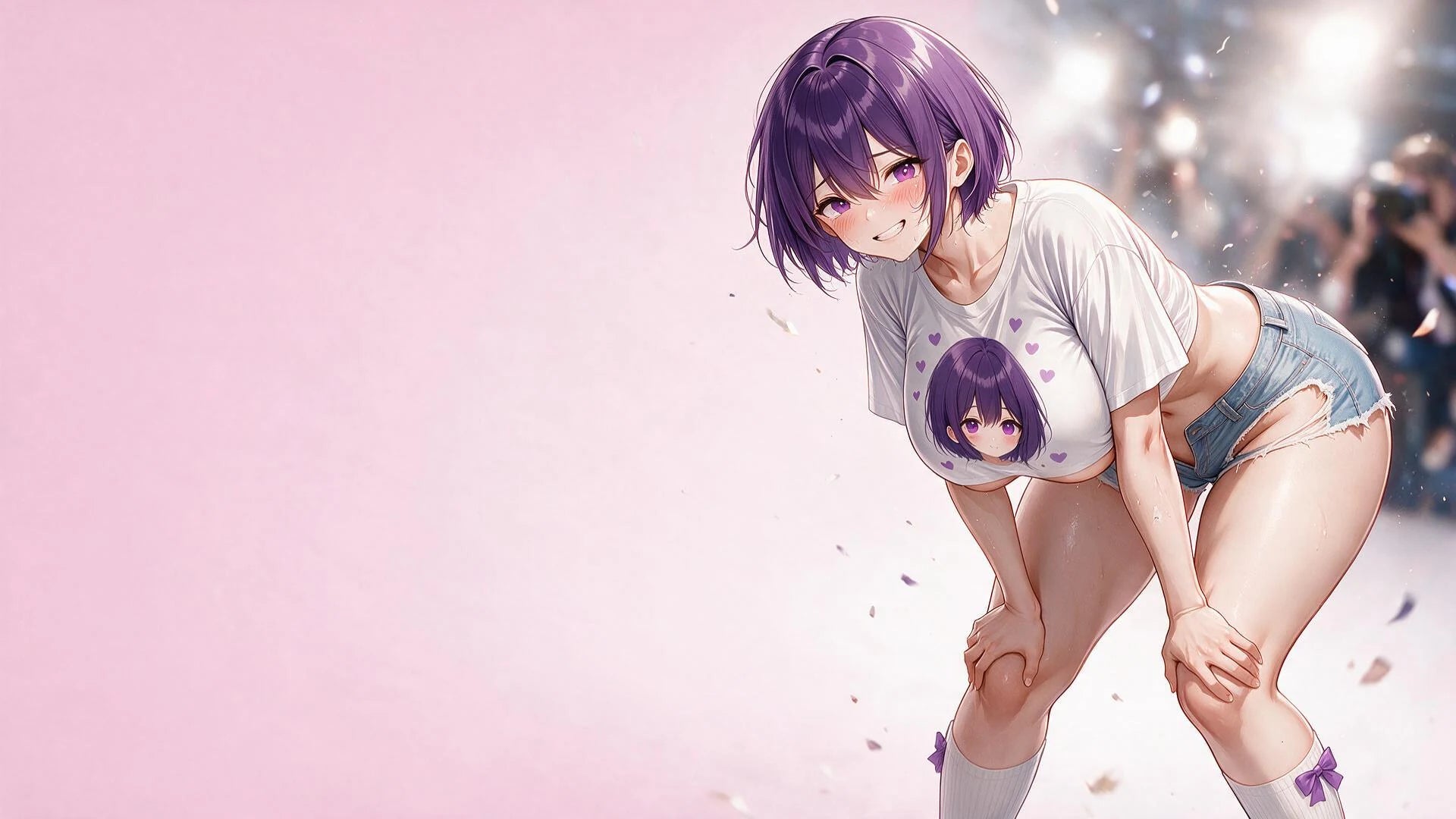 RIN as TOP GIRL in Clout Queens, awaiting her animated ending